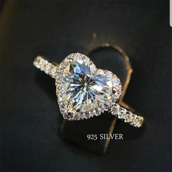 NEW Heart ring for women S925 Silver - Picture 3 of 6